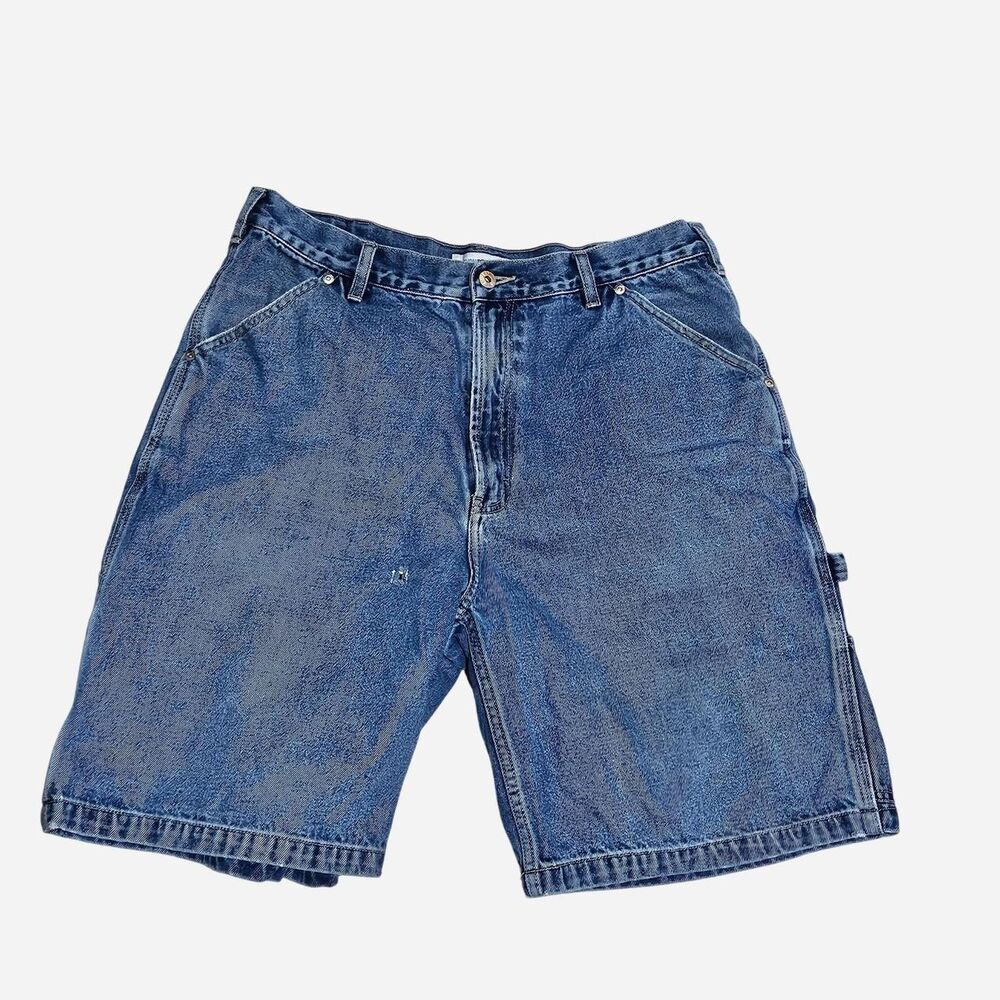 90s y2k streetwear skater denim carpenter shorts